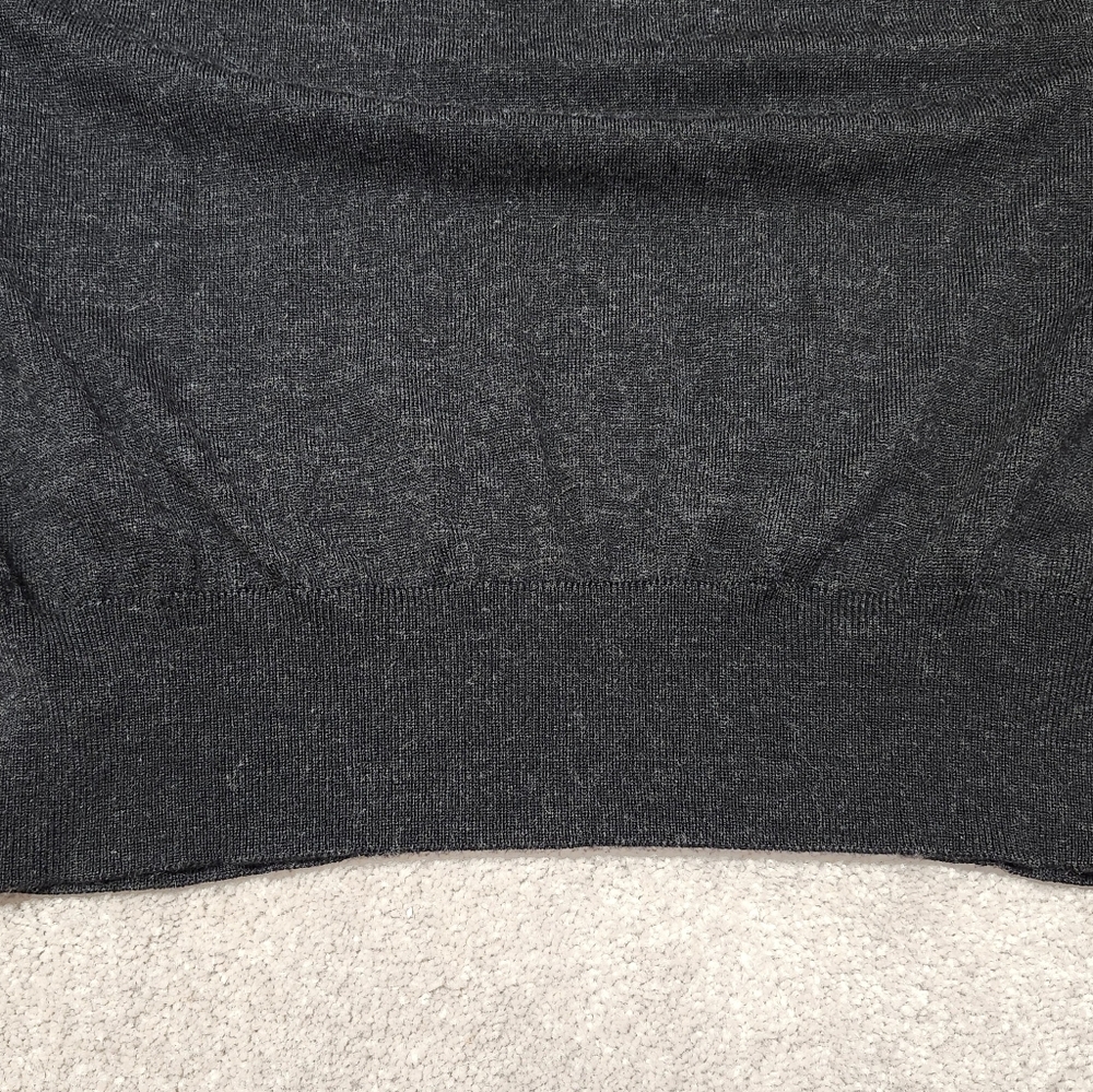 Orvis Men's Merino Wool Quarter-Zip Lightweight Pull-Over Sweater Black Size M - Picture 5 of 8